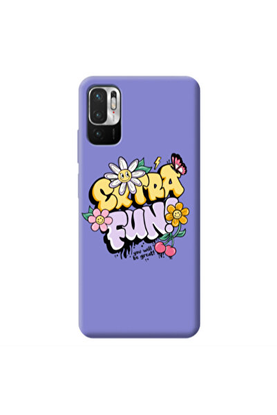 Other Xiaomi Redmi Note 10 Pro 5G Extra Fun Purple Colored Silicone TPU Θήκη