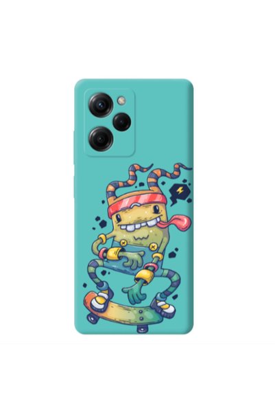 Other Xiaomi Poco X5 Pro Dangerous task Turquoise Colored Silicone TPU Θήκη