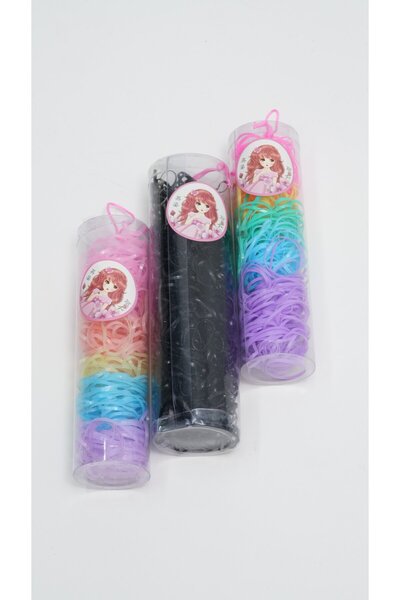 Zuum Accessories 3-Piece Large Size Black and Colorful Tube Buckle in a Box, Rubber Buckle, Children's Buckle