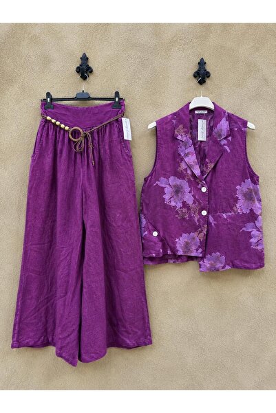 MENSAR OTANTİK 100% linen vest and trousers set, standard size 38/46, fits up...
