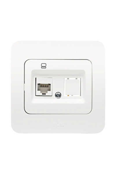 OEM Priză date RJ45 UTP simplă Jazz CAT6E, alb mat