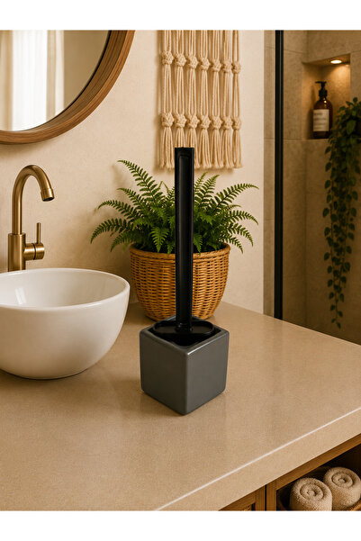 Zigzag Home Decorative Bohemian Style Concrete Special Design Toilet Brush Pr...