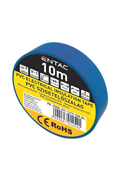 OEM Entac μονωτική ταινία PVC 19mm x 10m, μπλε