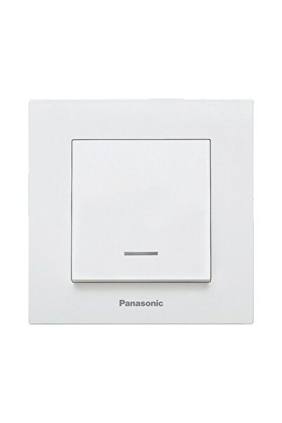 OEM Întrerupător simplu Panasonic Karre Plus, cu lumină, alb, incl. ramă