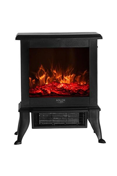 adler AD7754 Ηλεκτρικό Τζάκι 1800W, Εφέ Φλόγας 3D, Σκληρυμένο Γυαλί, 2 Επίπεδ...