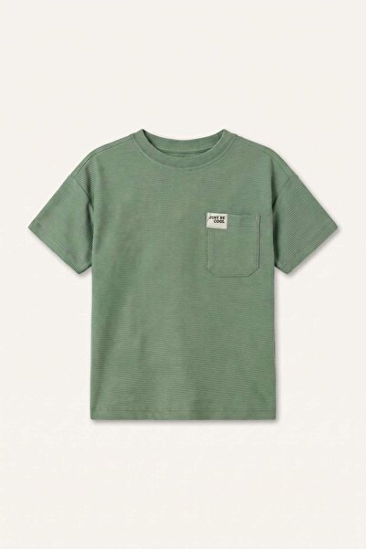 DeFacto Regular Fit Short Sleeve Light Khaki T-Shirt Baby Boy H5830A526Au