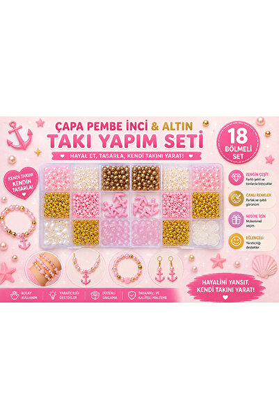 By MO Accessories Summer Season Jewelry Making Set with Pink Anchor and Pearl...