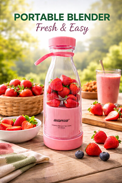 ÖZDELMARKT Kablosuz Şarjlı Smoothie Blender Pratik ve Taşınabilir Tasarım