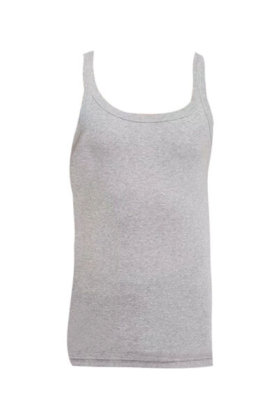 Bodycare Men's gym vest Grey Melange 100% super combed cotton rib fabric | BX |