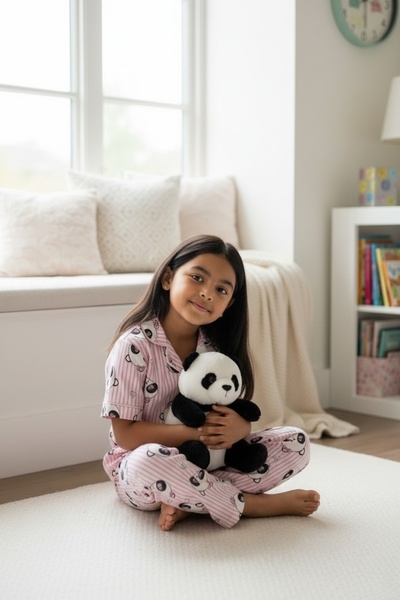 ARN HOMEWEAR Summer Short-Sleeved Girls' Printed Pajama Set
