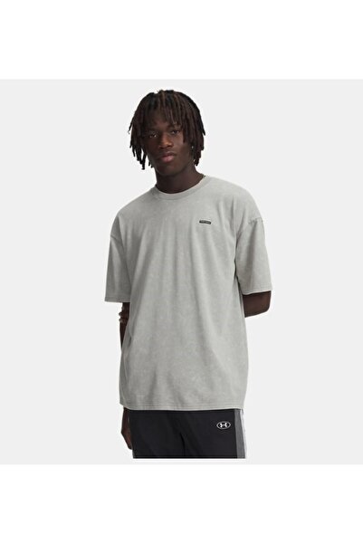 Under Armour UA M HW OS LOGO WASH SS تيتانيوم