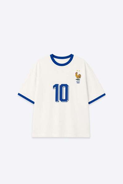 VAMOSCLO FIFA SVETSKO KUPA 26™ Francuska Oversize T-Shirt Ecru