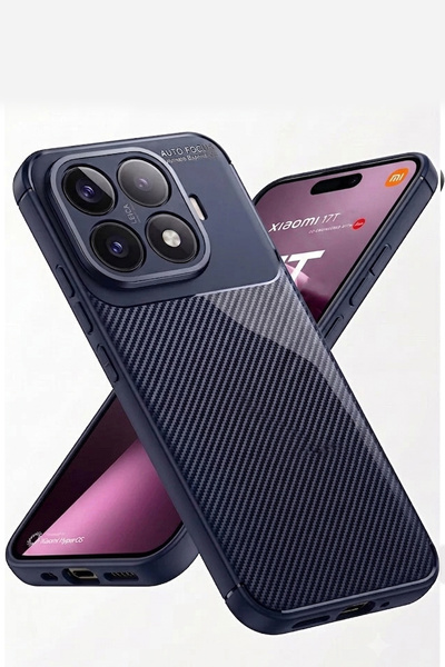 Nezih Case Mi 17T Uyumlu Kamera Korumalı (Karbon Tasarım) Koruyucu Lüx Siliko...