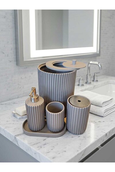 By Selim Selim aura banyo seti gri