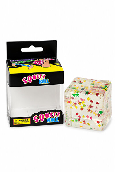 DAT Transparent Star Squishy Cube Stress Ball Toy, Soft Slow Rising Squeeze F...