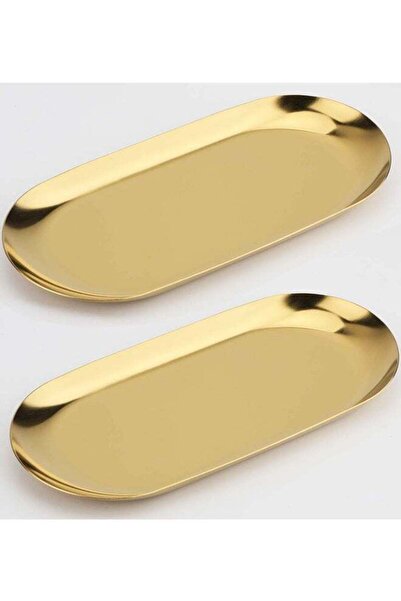 Generic 2 PCS Trinket Tray Stainless Steel, for Serving Trays Towel Storage D...