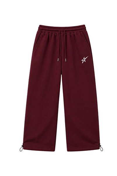 zaee Blade Star Embroidered Adjustable Leg Premium Baggy Sweatpants
