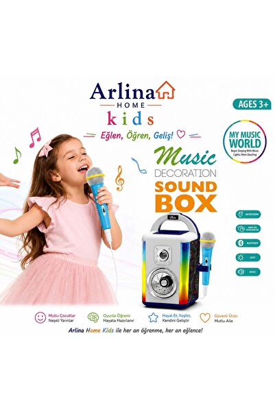 Arlina Home Kids 6006 Kutulu Mikrofonlu Müzik Kutusu 12