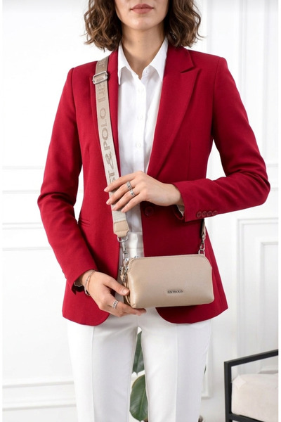 Just Polo حقيبة كتف نسائية صغيرة الحجم من فرو المنك-BD7035BD