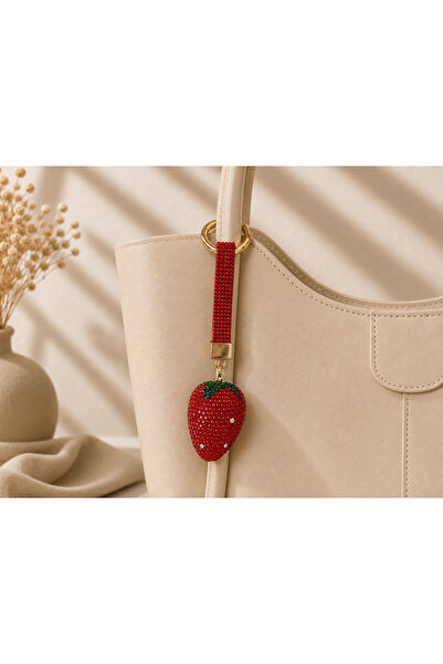 Kumru Studio Stoned Strawberry Bag Charm & Keychain