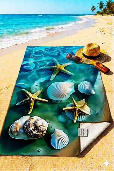 Elmas Dizayn Beach Sports Bath Towel Quick Drying Water Absorbent Sand Resist...