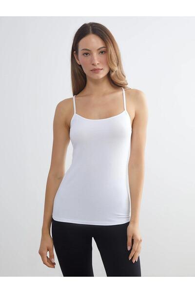 LC Waikiki U-Neck Women's Tank Top with Rope Straps (W5)