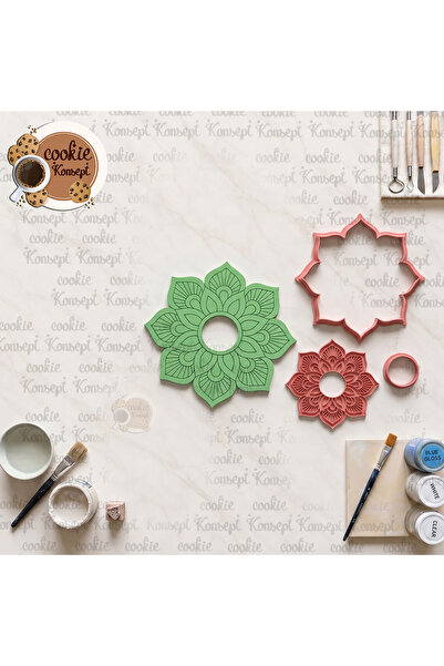 CookieKonsept Mandala Decoration # 5 Ceramic Mold Stamp Frame 12cm |   Compat...