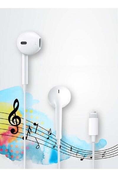 ELTRAZONE سماعات أذن مع ميكروفون لهاتف Apple iPhone باللون الأبيض