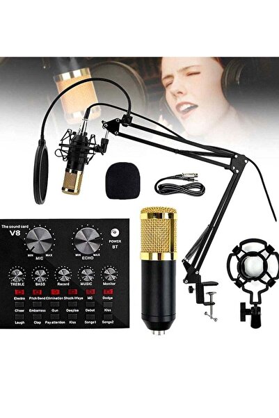 ELTRAZONE Microphone, Live Sound Card & BM800 Suspension Microphone Kit Broad...