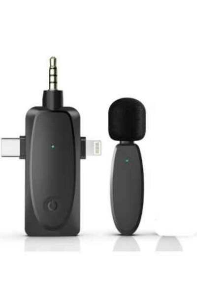 ELTRAZONE Wireless Lavalier Microphone 3 in 1 For iPhone USB C Plug and Play ...