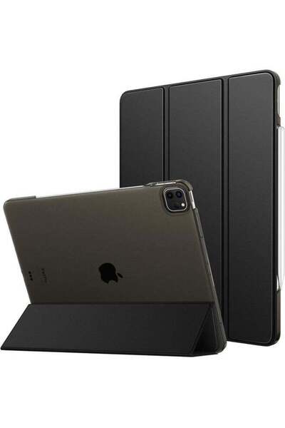 ELTRAZONE غطاء خلفي نحيف أسود من البولي كربونات الصلب لأجهزة iPad Air مقاس 13...