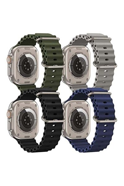 ELTRAZONE 4 Pack Sport New Silicone Band Compatible with Apple Watch Ultra Oc...
