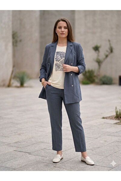 Gilda 50131 KUMAŞI ÇİZGİ DETAYLI SALAŞ ATLETİ BASKILI CEKET