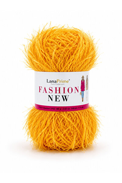 Lanaprime Fashion-New Eyelash Yumoş Fantazi Fire de tricotat - 133 Galben Auriu