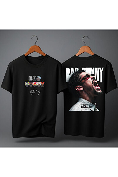 MAGORS Bad Bunny Back Printed Oversize Unisex T-Shirt Crew Neck Cotton Women ...