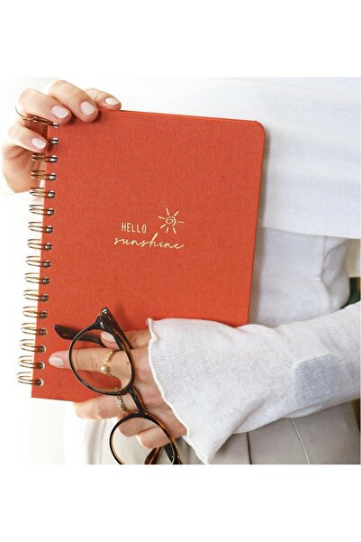 Yıldızan Avelune Store A5 Spiral Bound Hard Cover Linen Checkered Undated Not...