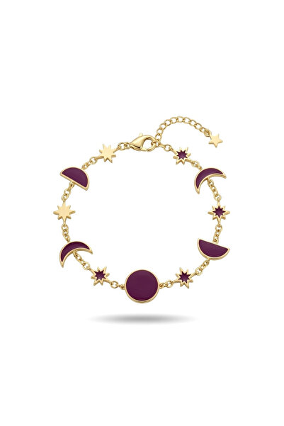 h&b design jewel Steel Crescent Detail Bracelet