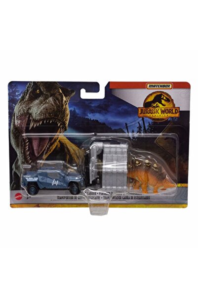 mattel Jurassic World Σετ Αυτοκινήτων και Δεινόσαυροι Στεγόσαυρος Μεταφορέας ...