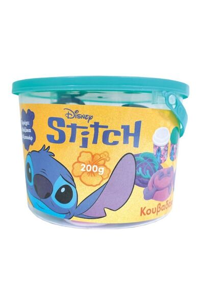 As Πλαστοζυμαράκι Disney Stitch Κουβαδάκι Με 4 Βάζα Και 8 Εργαλεία 200γρ (104...