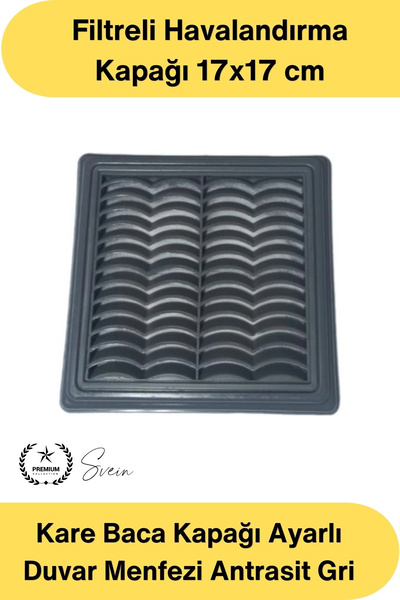 Svein # Ventilation Square Chimney Cover Adjustable Wall Vent Anthracite Gray...