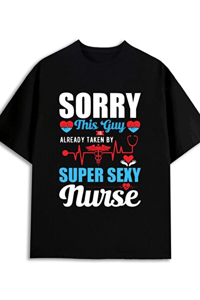 BASEPULSE تي شيرت Nurse Pride للرجال، 180 جرام، 100% قطن، أسود، ملابس صيفية، ...