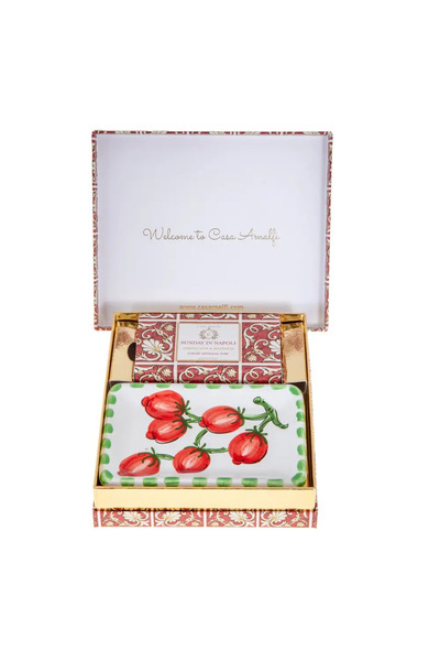 Casa Amalfi Set cadou cu săpun artizanal și suport de săpun ceramic, Casa Ama...