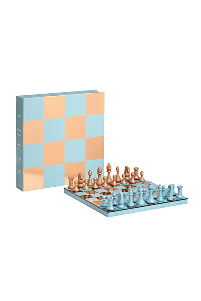 PRINTWORKS Set de șah, Printworks, Chess Mirror, albastru/cupru