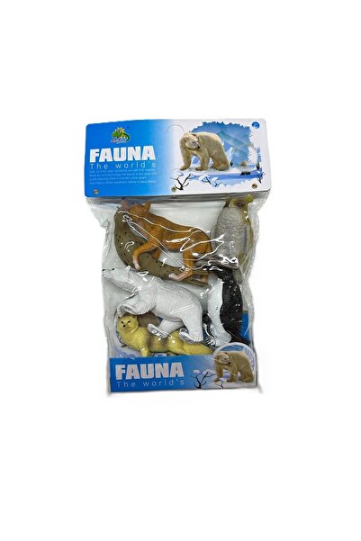 FAUNA Комплект от 6 полярни фигурки на диви животни (горни и долни)