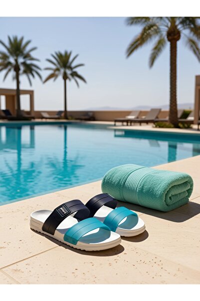 GlobalOne Mart Premium Lightweight Non-Slip Summer Slides - Contoured Wedge S...
