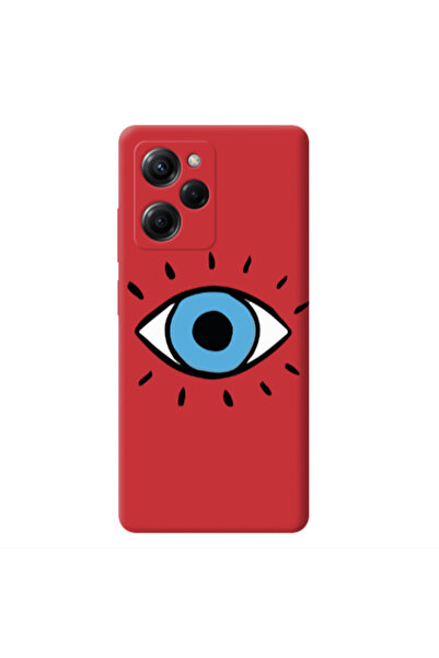 Other Xiaomi Poco X5 Pro Shining Eye Red Colored Silicone TPU Θήκη