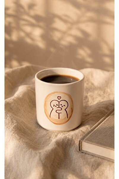 Love Bundles Love Is Patterned Ceramic Mug 200 ml Handleless Coffee Cup