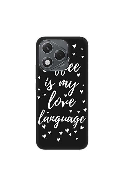 Other Honor 400 Lite Coffe is my love language Black Colored Silicone TPU Θήκη