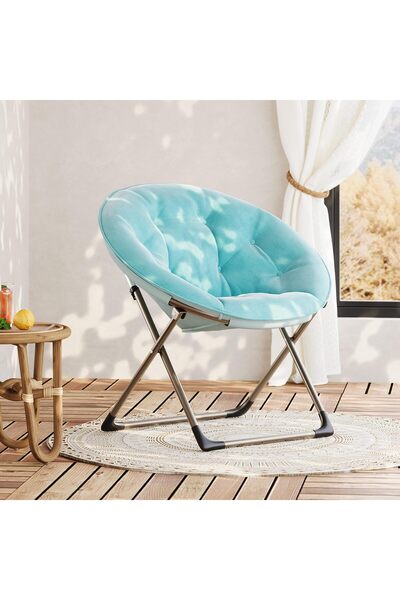 Garvee Folding Saucer Chair - Faux Fur Soft and Comfortable - Ideal for Bedro...