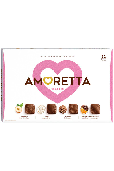 Mieszko Praline Amoretta 215g, 4 arome: alune, smantana, ciocolata, portocala